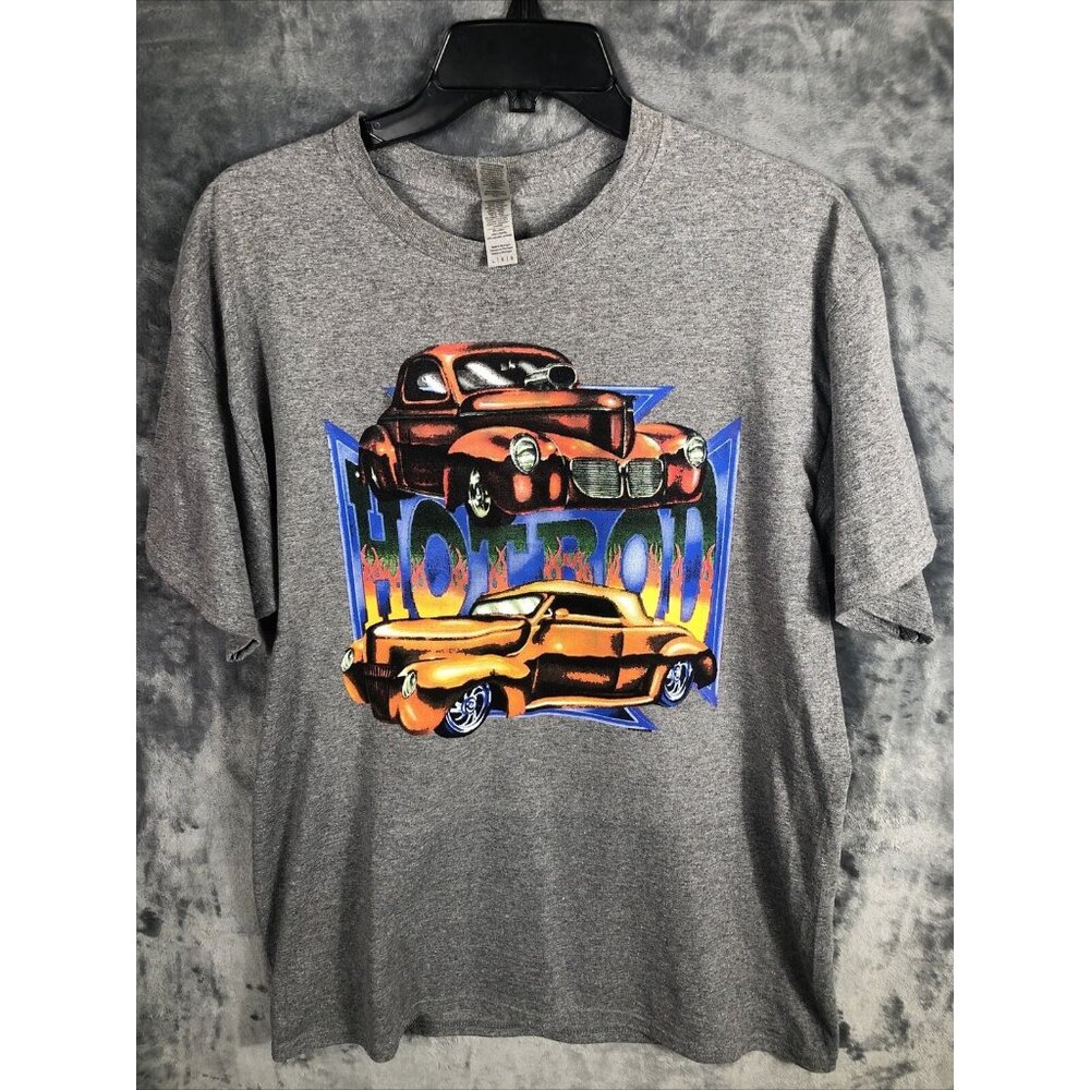 Hot Rod T-Shirt Men’s Gray Size Adult Large Classic Cars Shirt